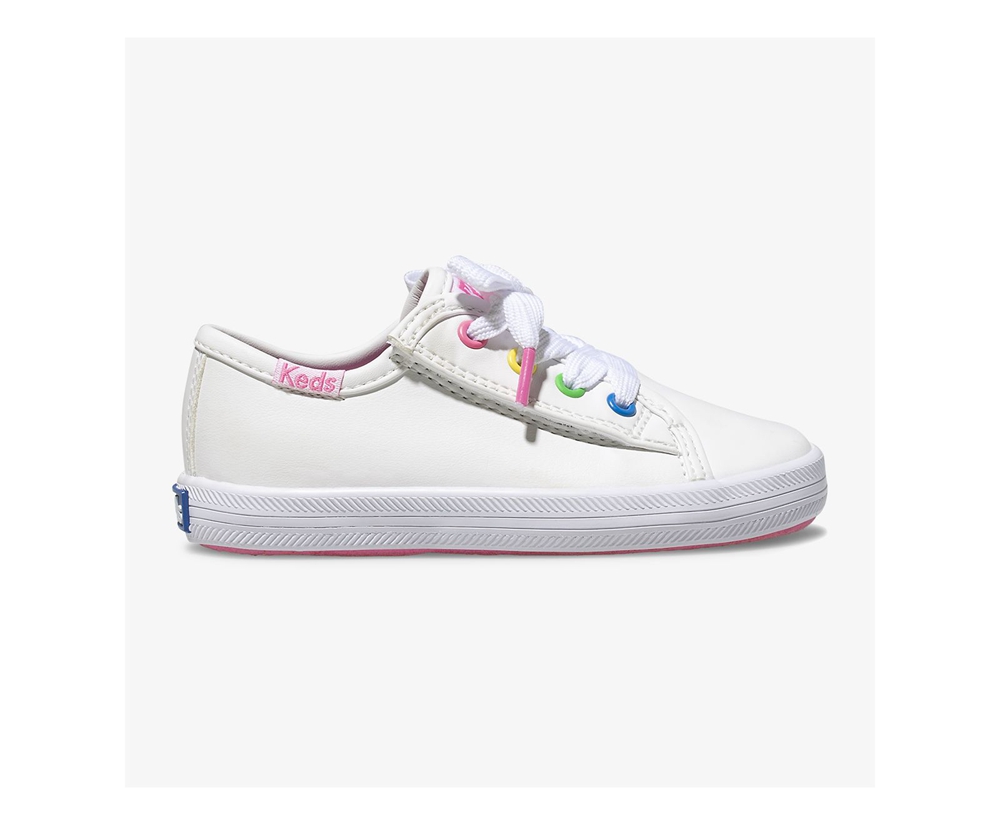 Keds Kids Sneakers White - Kickstart Multi-color Eyelets Jr. - 784QJOECX